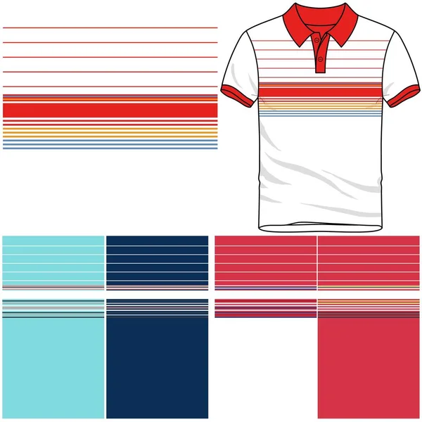 Polo Shirt Attrappe Design Für Fußballtrikots Fußballsets Golf Tennis Sportbekleidung — Stockvektor