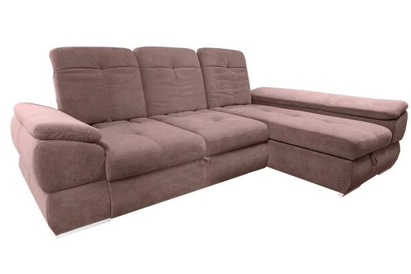 Современный удобный диван на белом фоне изолировать — стоковое фото