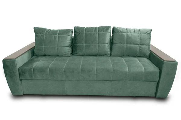 Сучасний зручний диван на білому фоні ізольований — стокове фото
