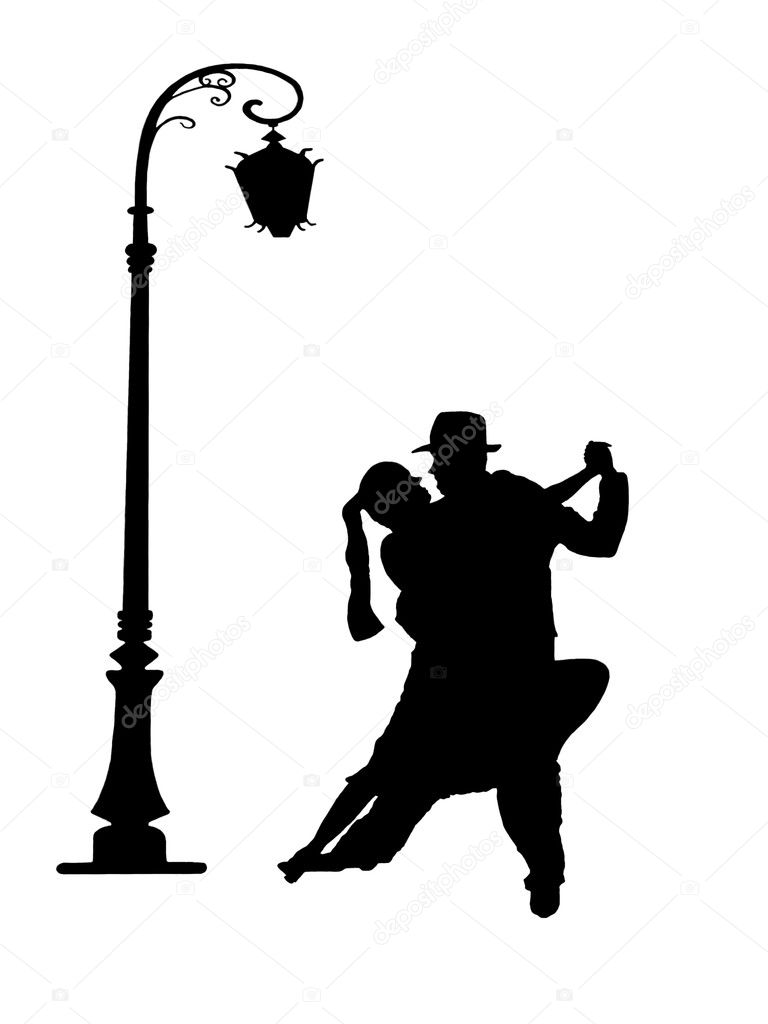 Couple dancing the tango.