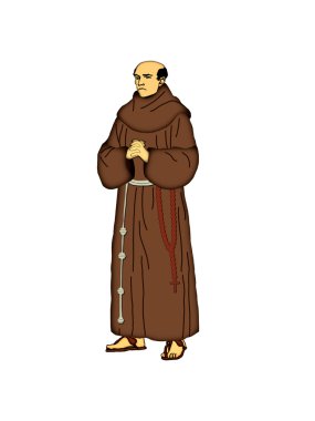 Franciscan friar. clipart
