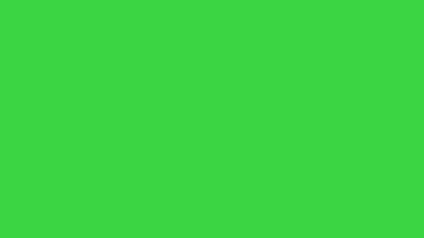 Man running from one side to another on a Green Screen, Chroma Key. — Stock Video