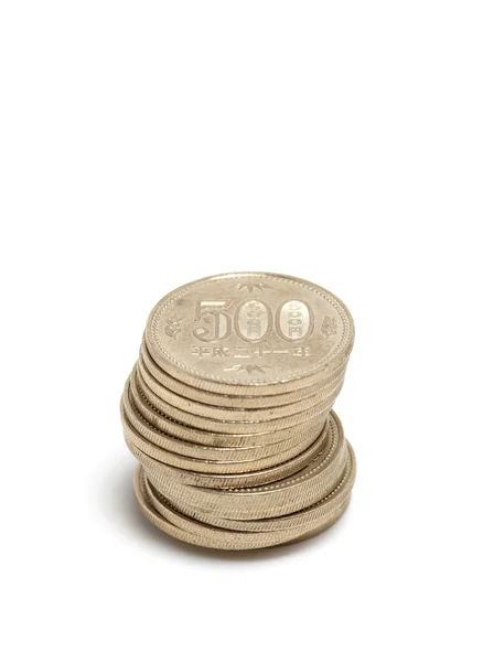 Pièce japonaise, pièces de 500 yens — Photo