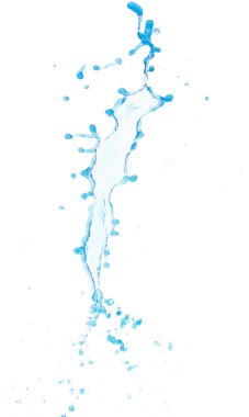 Beyaz arkaplanda su sıçraması izole edildi