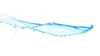 Beyaz arkaplanda su sıçraması izole edildi