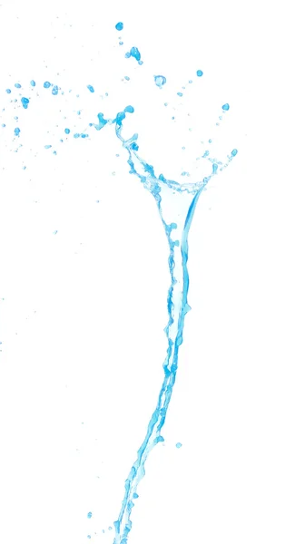 Salpicadura de agua aislada sobre fondo blanco — Foto de Stock