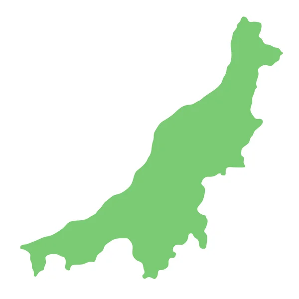 新潟县的地图日本 — 图库照片