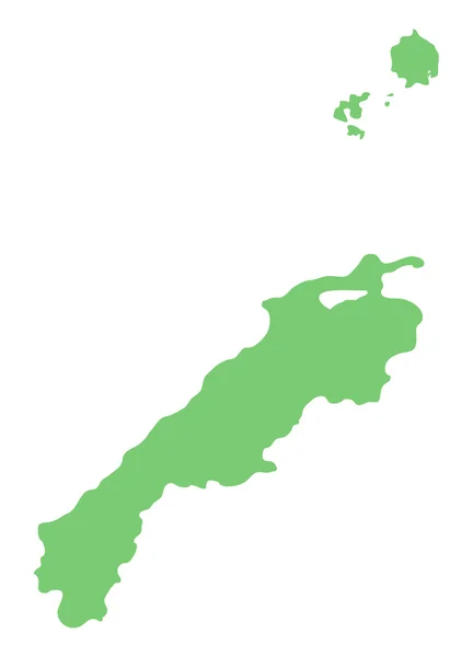 Mapa prefektury Šimane, Japonsko — Stock fotografie