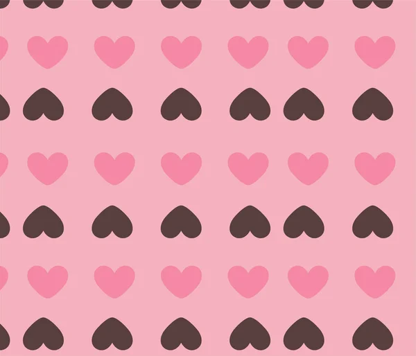 Розовое и коричневое Сердце без печати узор на розовом фоне. красочные сердца. Дизайн упаковки для подарочной упаковки. Абстрактный геометрический современный фон. векторная иллюстрация. — стоковый вектор