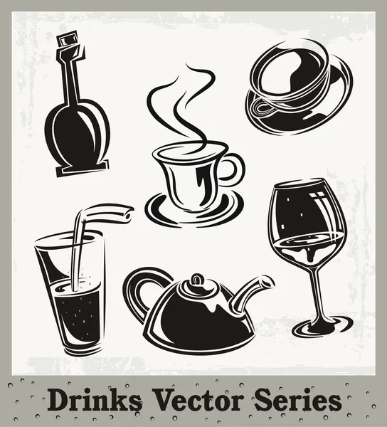 Bebidas Serie Vector — Archivo Imágenes Vectoriales