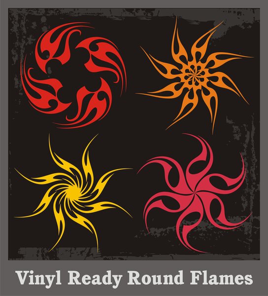 Vinyl Ready Round Flames