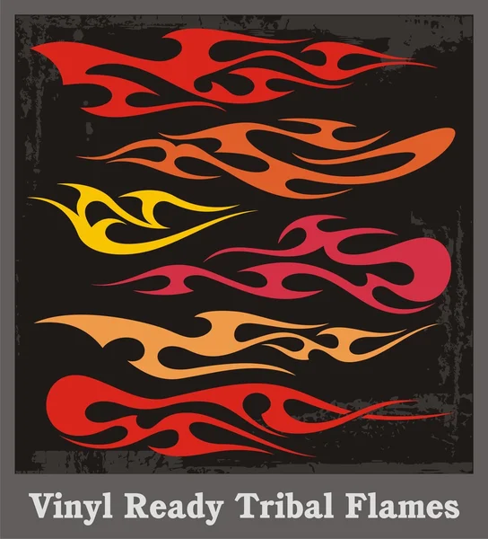 Vinyl připraven kmenové plameny — Stockový vektor