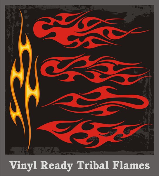 Vinyl Ready Tribal Flames
