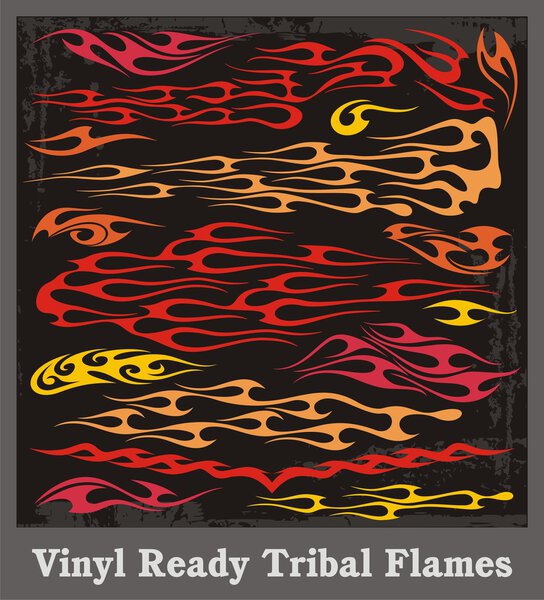 Vinyl Ready Tribal Flames