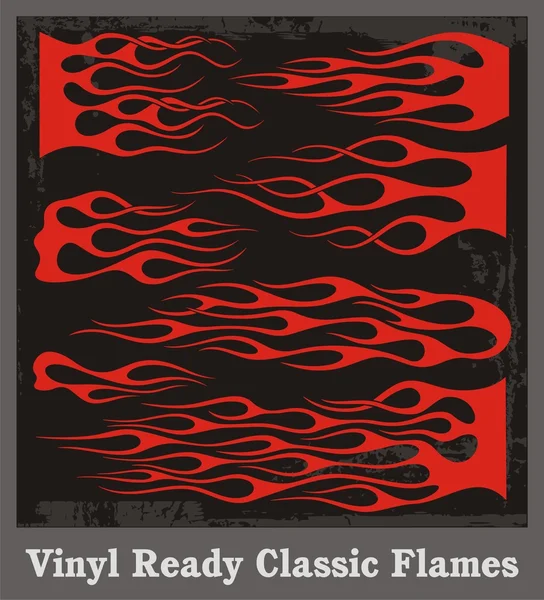 Vinyl kész klasszikus lángok Jogdíjmentes Stock Illusztrációk