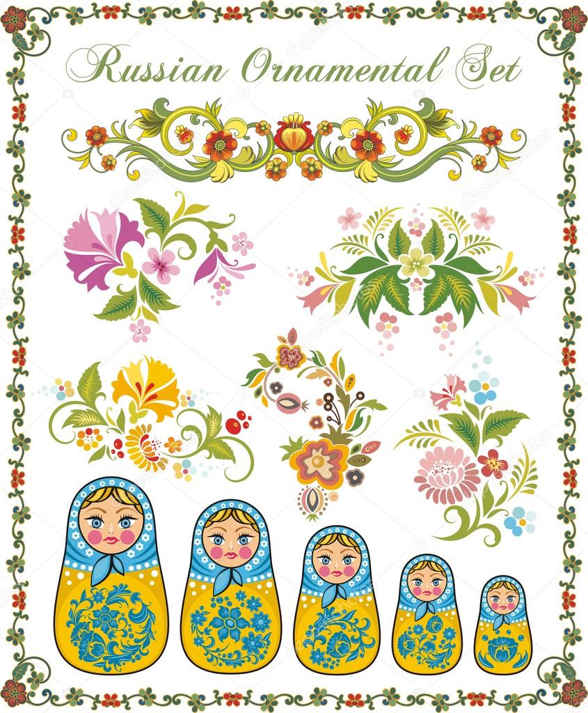 Vector Ornaments in Russian Style