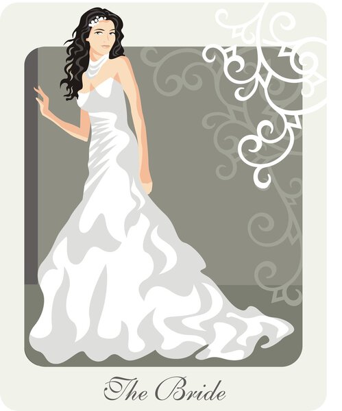 Beautiful Bride Vector Illustration