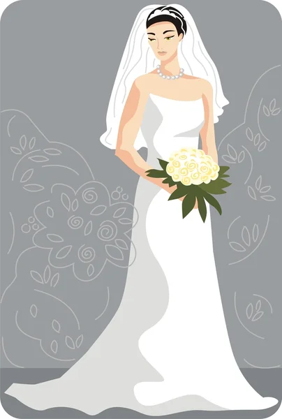 Belle illustration vectorielle de mariée — Image vectorielle
