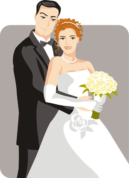 Illustration vectorielle de mariage — Image vectorielle