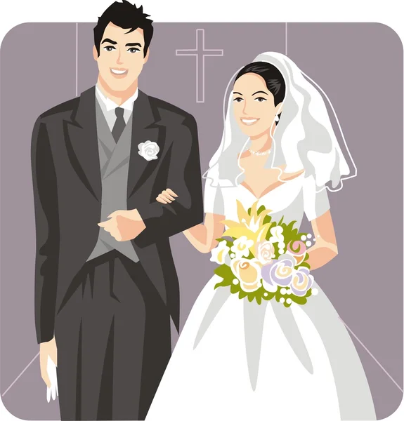 Ilustração do vetor do casamento — Vetor de Stock