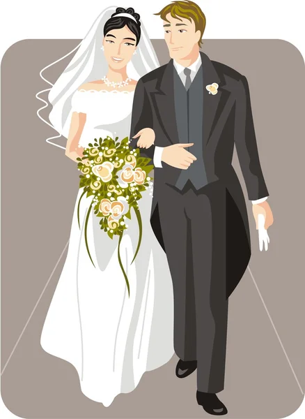 Esküvői vektoros illusztráció — Stock Vector
