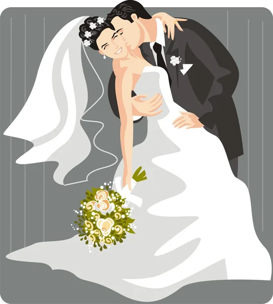 Ilustração do vetor do casamento — Vetor de Stock