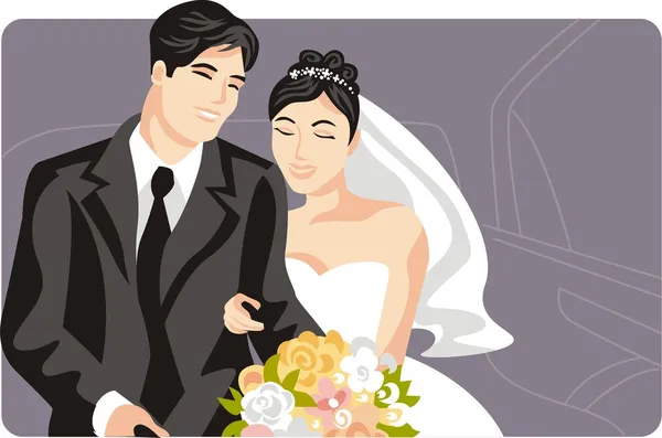 Ilustração do vetor do casamento — Vetor de Stock