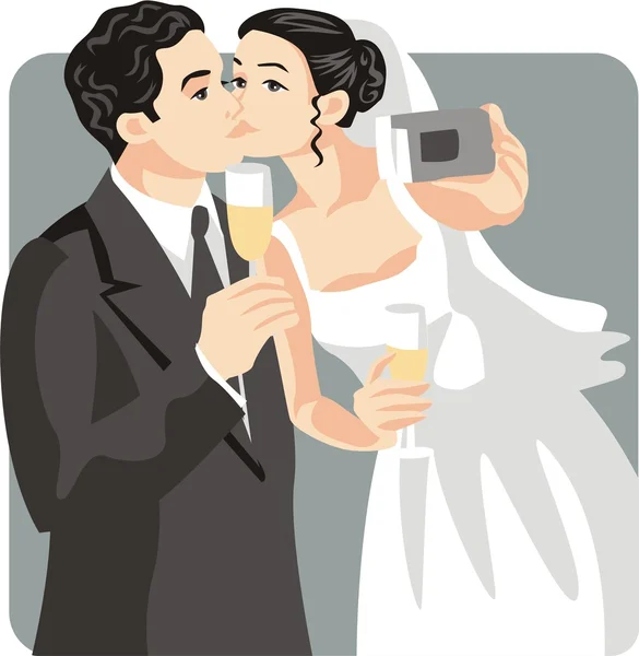 Ilustracja wektorowa ślub — Wektor stockowy