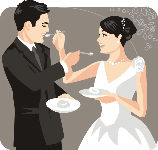 Illustration vectorielle de mariage — Image vectorielle