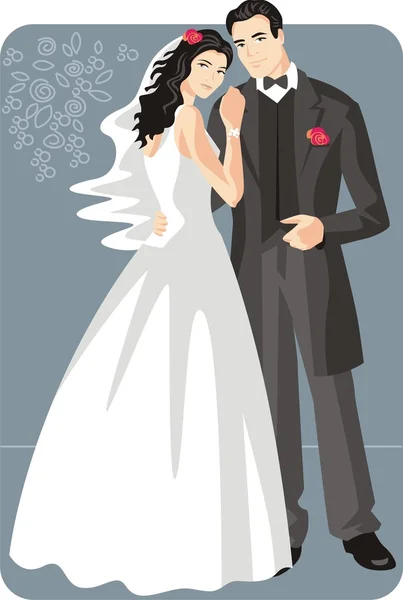 Ilustracja wektorowa ślub — Wektor stockowy