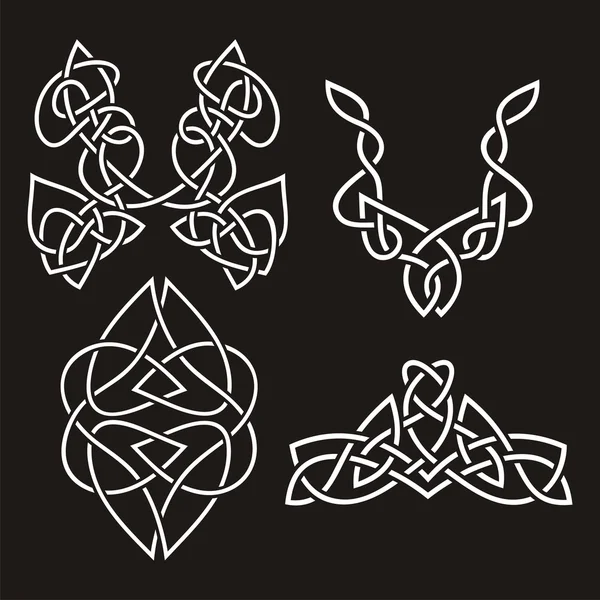 A set of Celtic ornamental designs. — Stock Vector