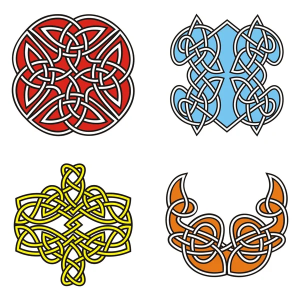 A set of Celtic ornamental designs. — Stock Vector