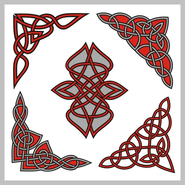 A set of Celtic ornamental designs. — Stock Vector