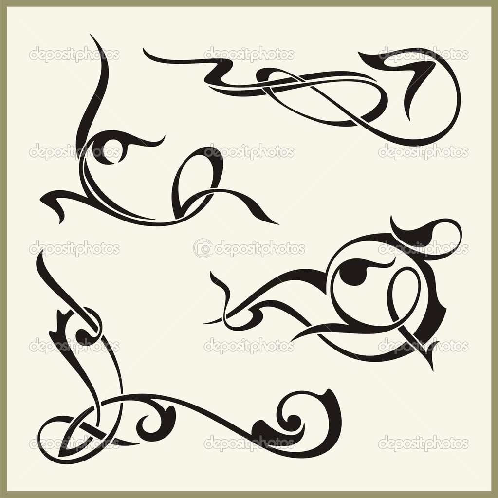 Exquisite Scroll Ornamental Designs
