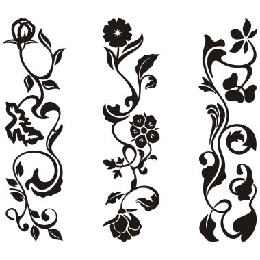 süs friz tasarımları ile floral bilgi, vektör serisi.