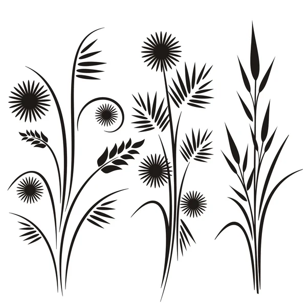 3 Japon çiçek desenleri kümesi