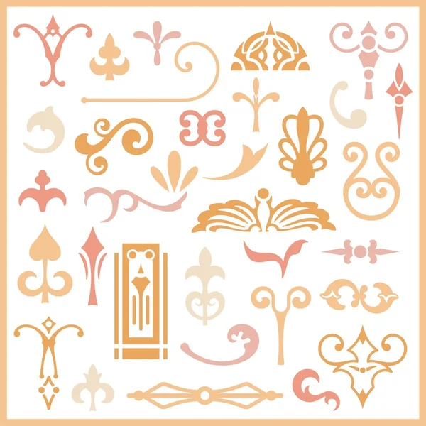 Ornamental design elements, vector series — Stock Vector