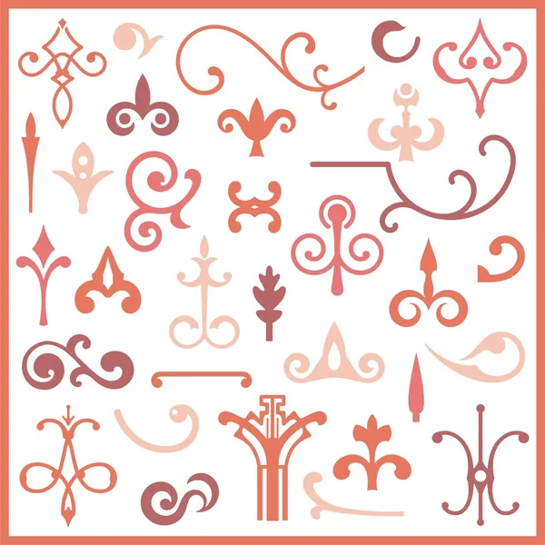 Ornamental design elements, vector series — Stock Vector