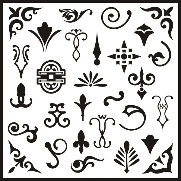 Ornamental design elements, vector series — Stock Vector