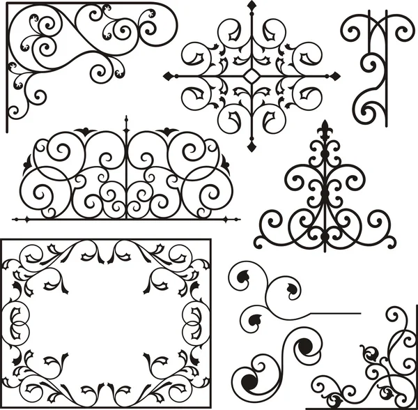 En uppsättning av 8 exquisitive och rent dekorativa mönster. — Stock vektor
