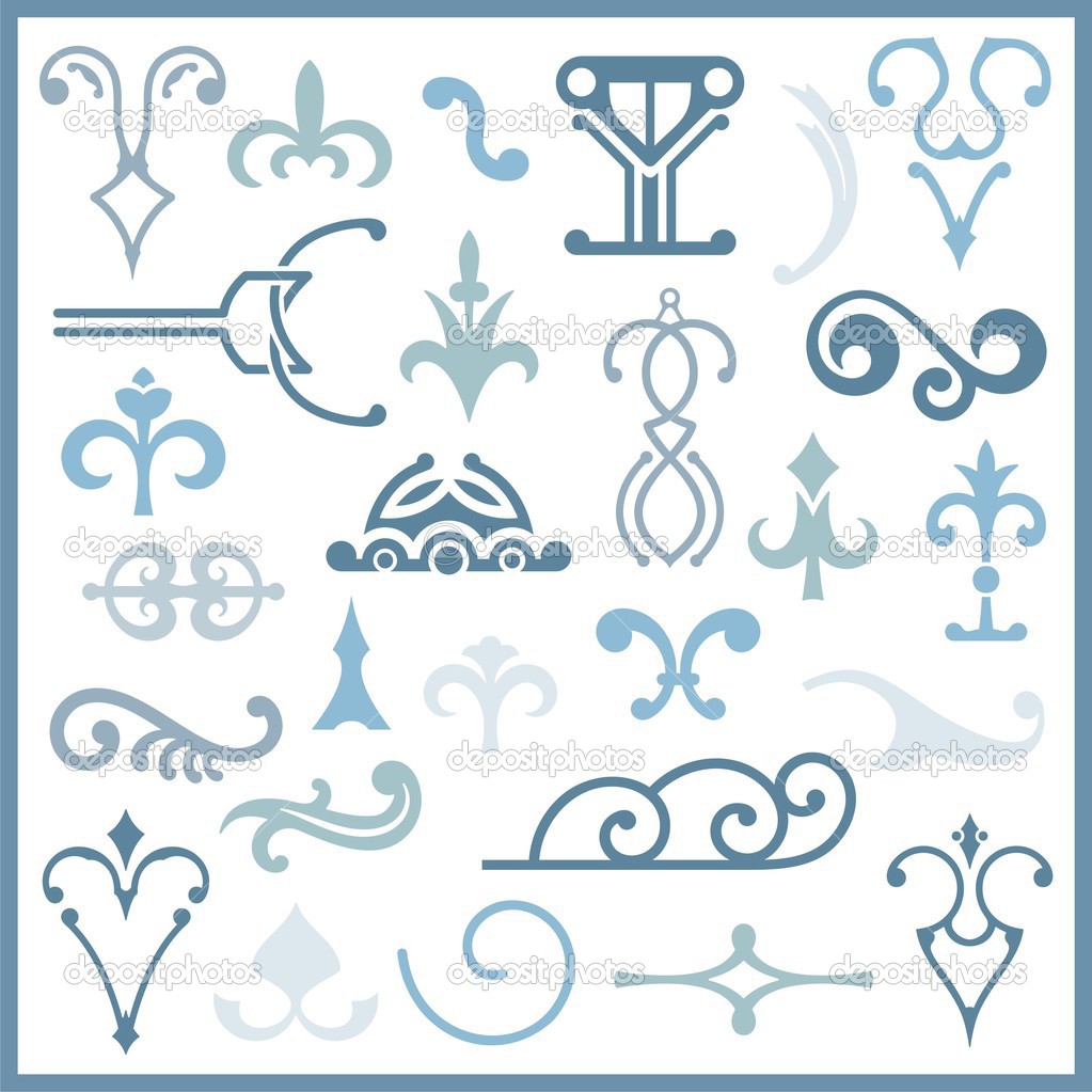 Ornamental design elements, vector series