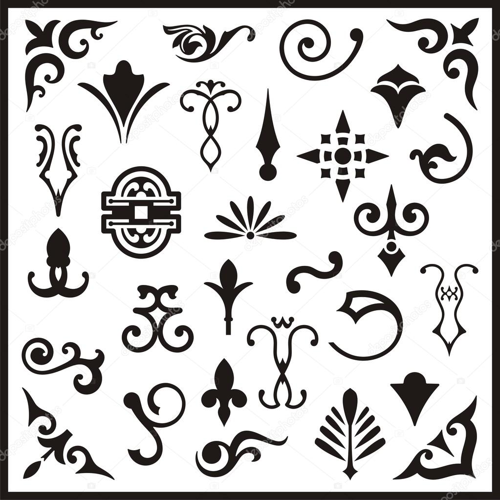 Ornamental design elements, vector series