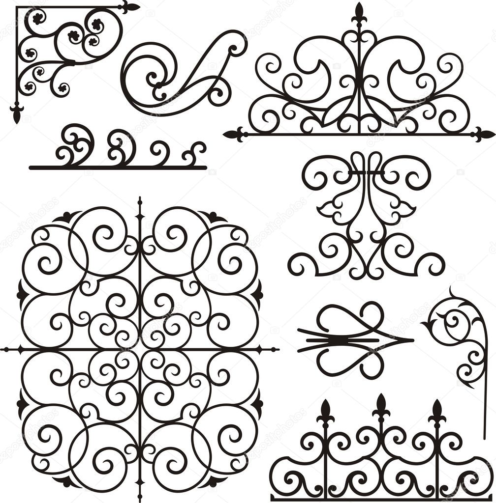 A set of 9 exquisitive and very clean ornamental designs.