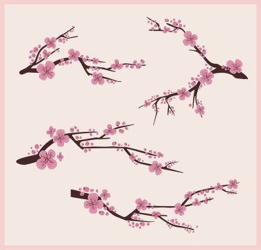 tek bir stil, vektör çizim serisi şube ayarla.