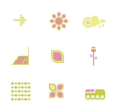 Tema tasarım öğeleri Bahar, vektör çizim serisi.