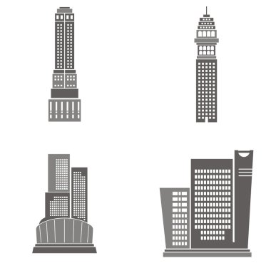 gökdelenlerin vektör çizimler.