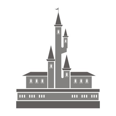 Tarihi bir binanın vektör illüstrasyonu.