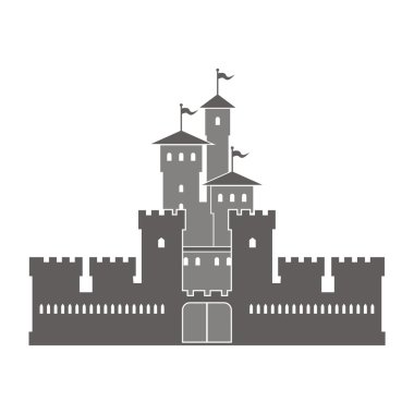 Tarihi bir binanın vektör illüstrasyonu.