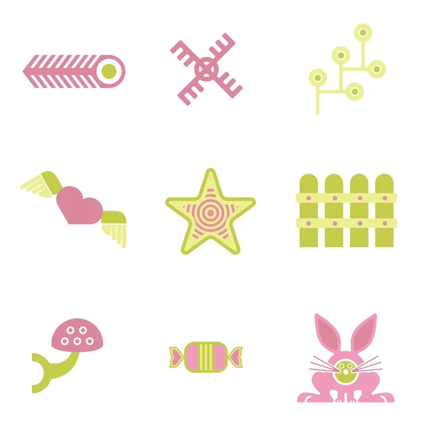 Spring theme design elements, vector illustration series. — Stock Vector