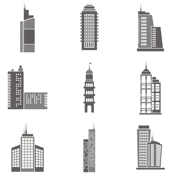 Vector illustrations of skyscrapers. — Stock Vector